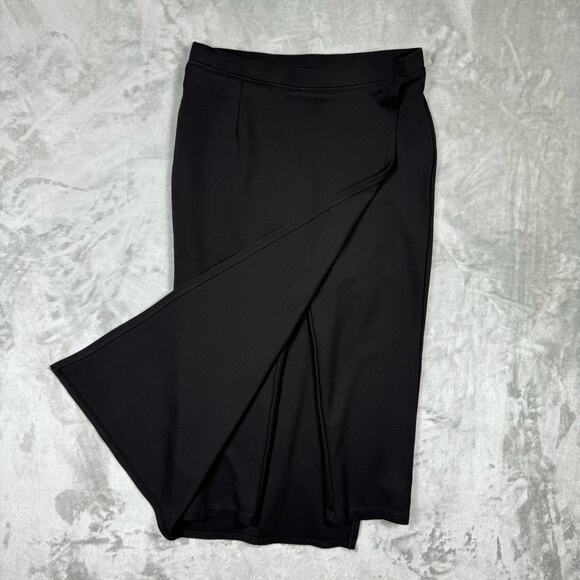 Betabrand Overlay Skirted Capri Leggings‎ Size Medium Black Stretch Comfort - Picture 1 of 8
